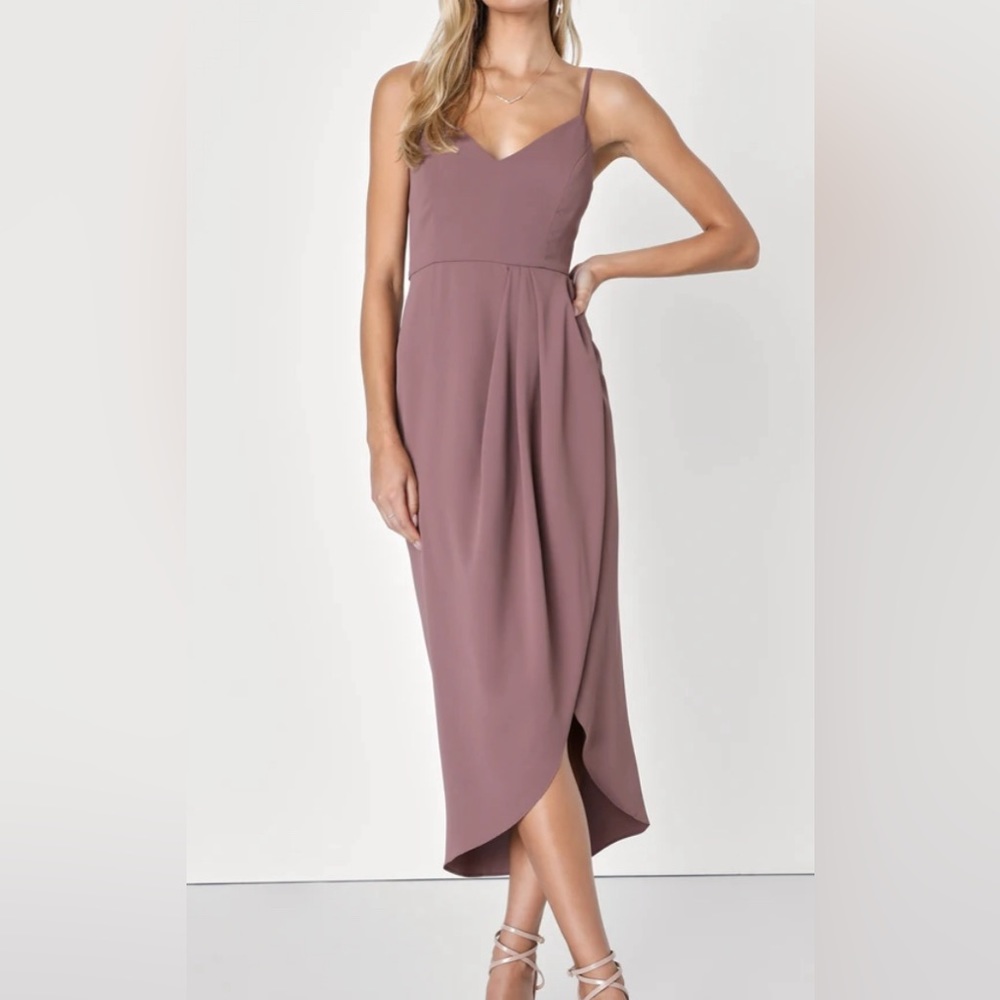 Reinette Mauve Purple Midi Dress